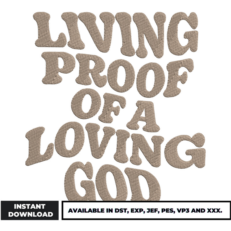 Loving god embroidery