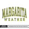 Margarita weather embroidery