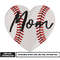 Mom love baseball embroidery