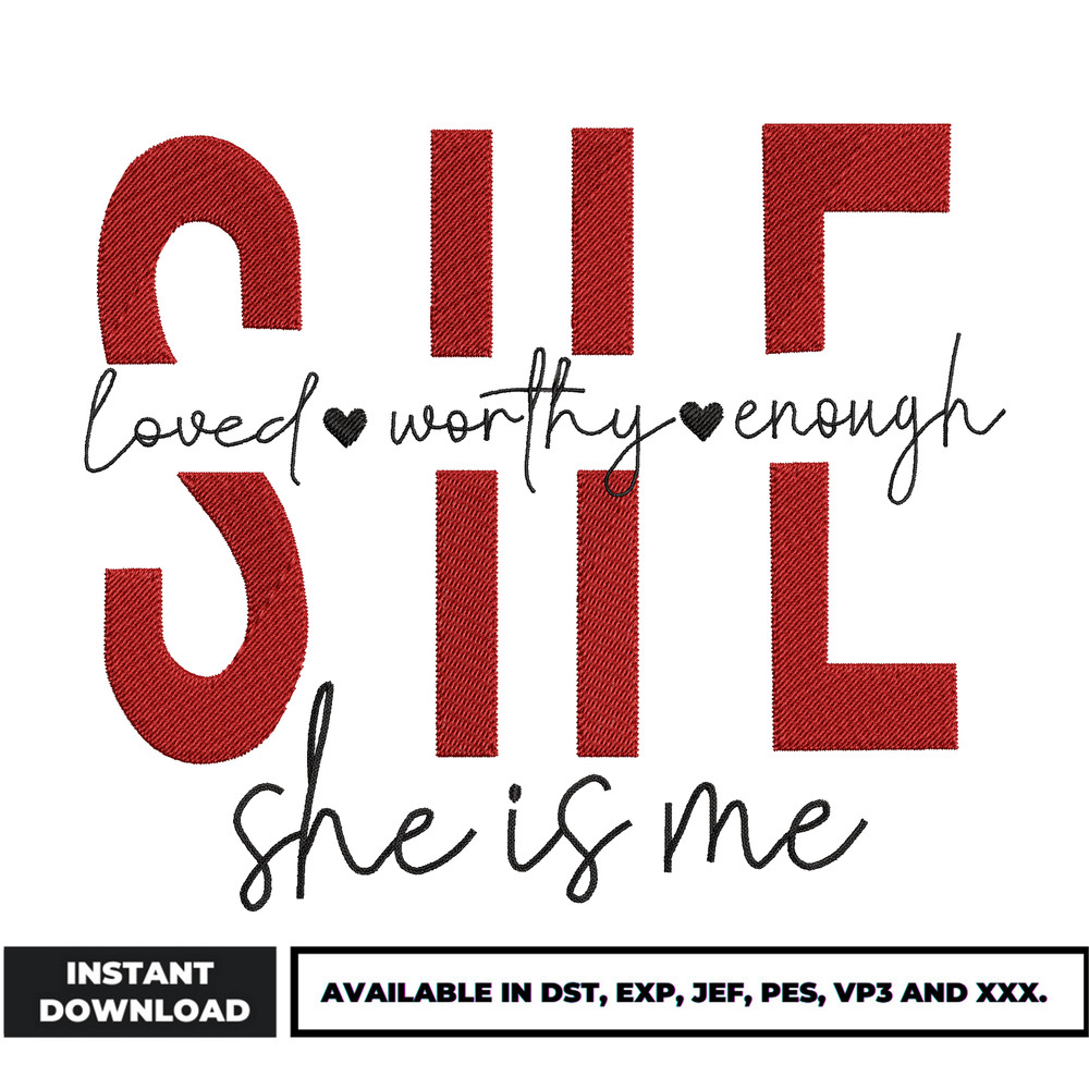 She is me embroidery