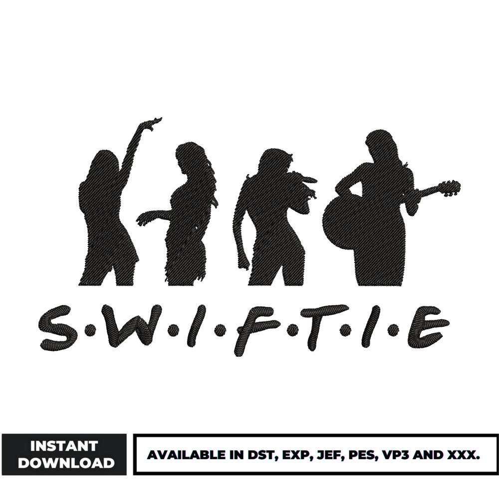 Swiftie singer embroidery design
