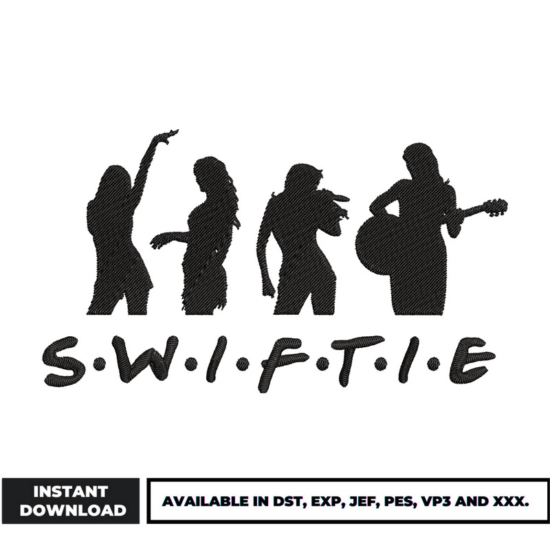 Swiftie singer embroidery design
