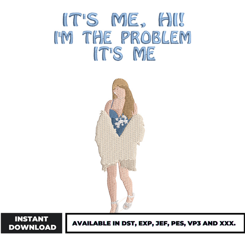 Taylor it's me embroidery