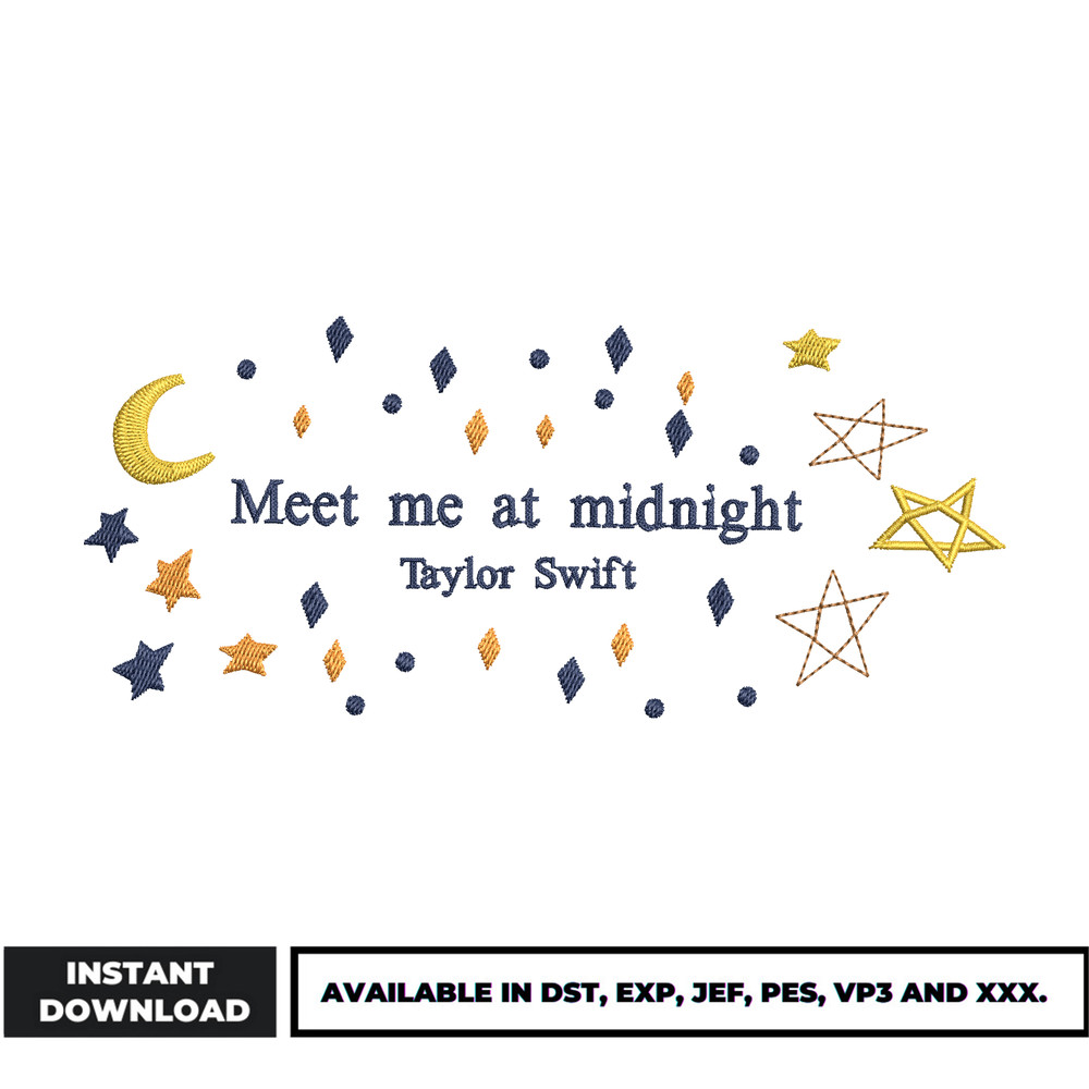 Taylor meet me embroidery