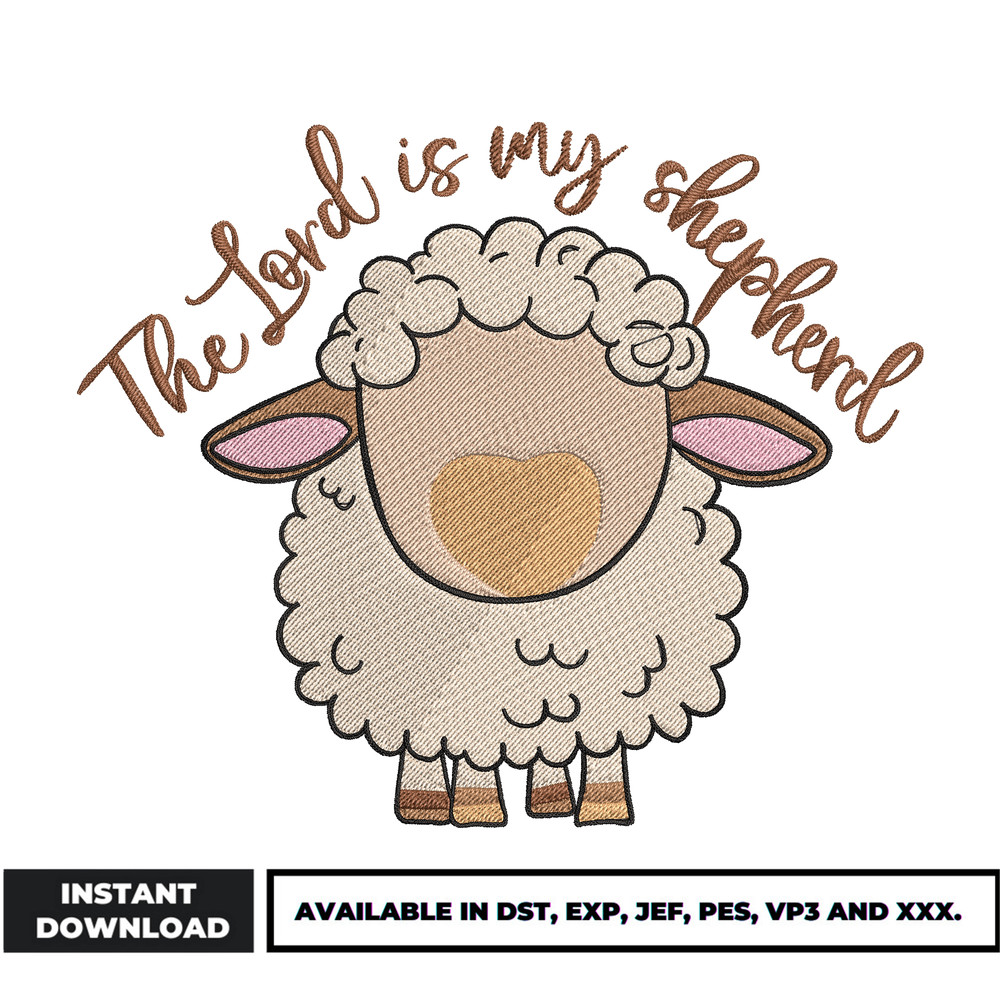 The lord is embroidery design