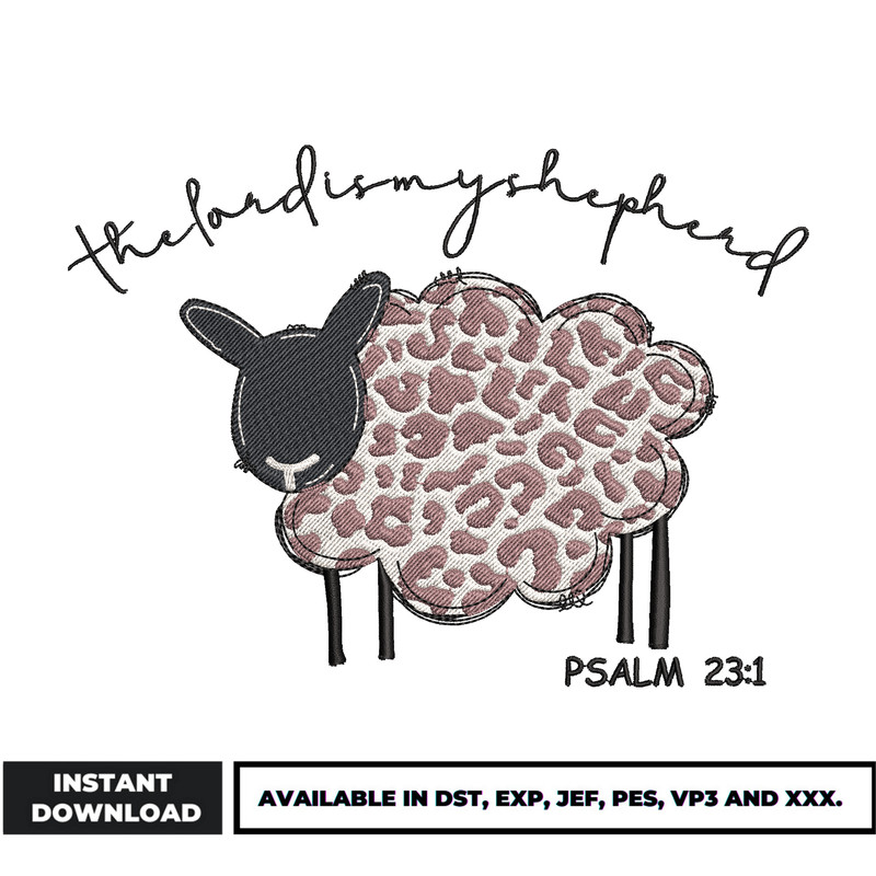 The lord is my sheep embroidery