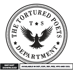 the tortured poets design embroidery