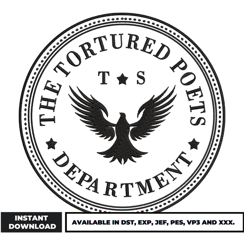 The tortured poets design embroidery
