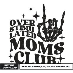 horror moms club embroidery