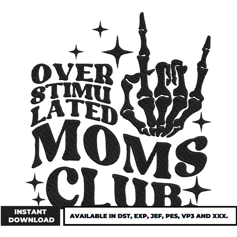 Horror moms club embroidery