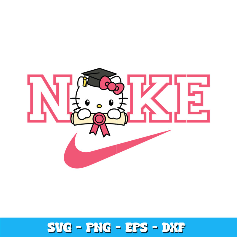 Nike Sanrio hello kitty graduation svg