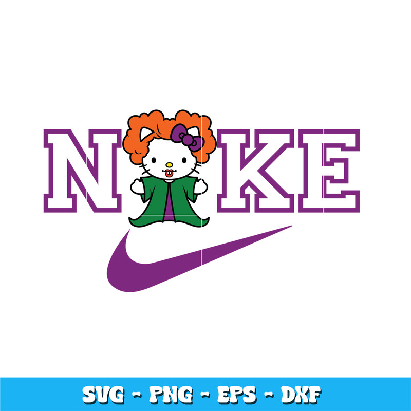 Nike Hocus Pocus Hello Kitty svg