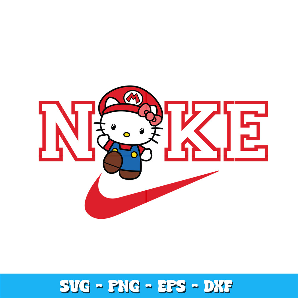Nike Mario Hello Kitty svg
