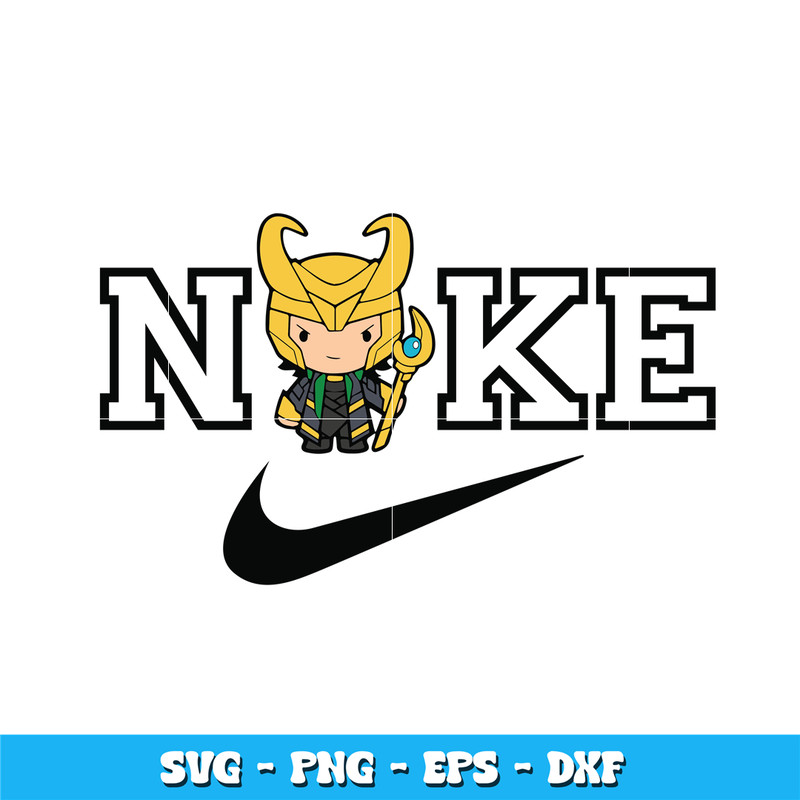 Nike Loki Fathers Day Chibi svg