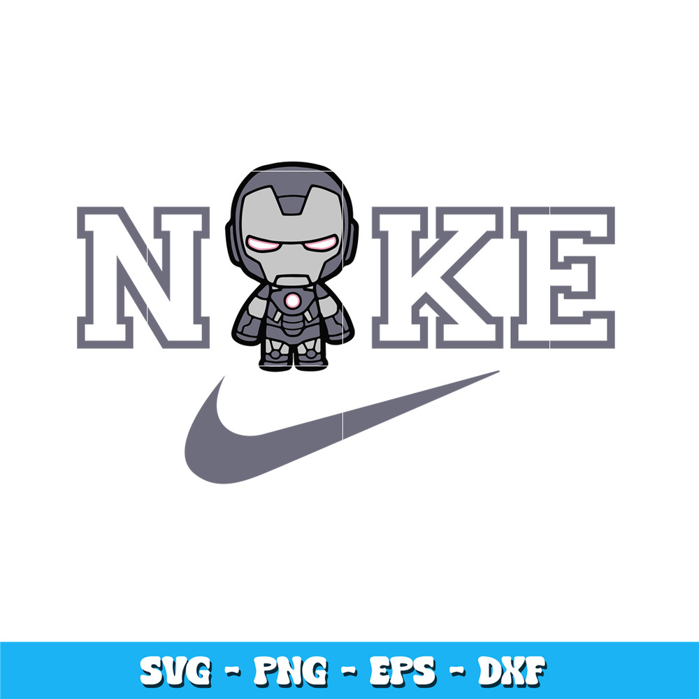 Nike Iron Man black white svg