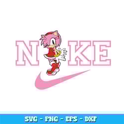 nike amy rose svg, sonic the hedgehog svg, logo brand svg, nike svg, logo design svg, instant download.