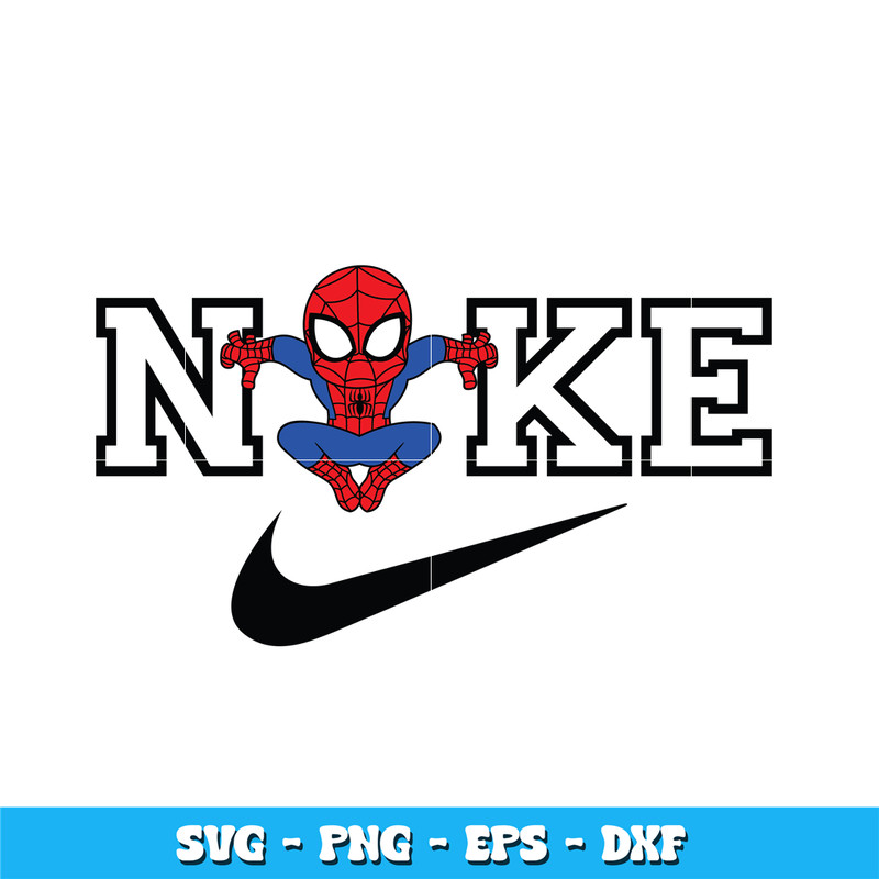 Nike Spiderman chibi svg