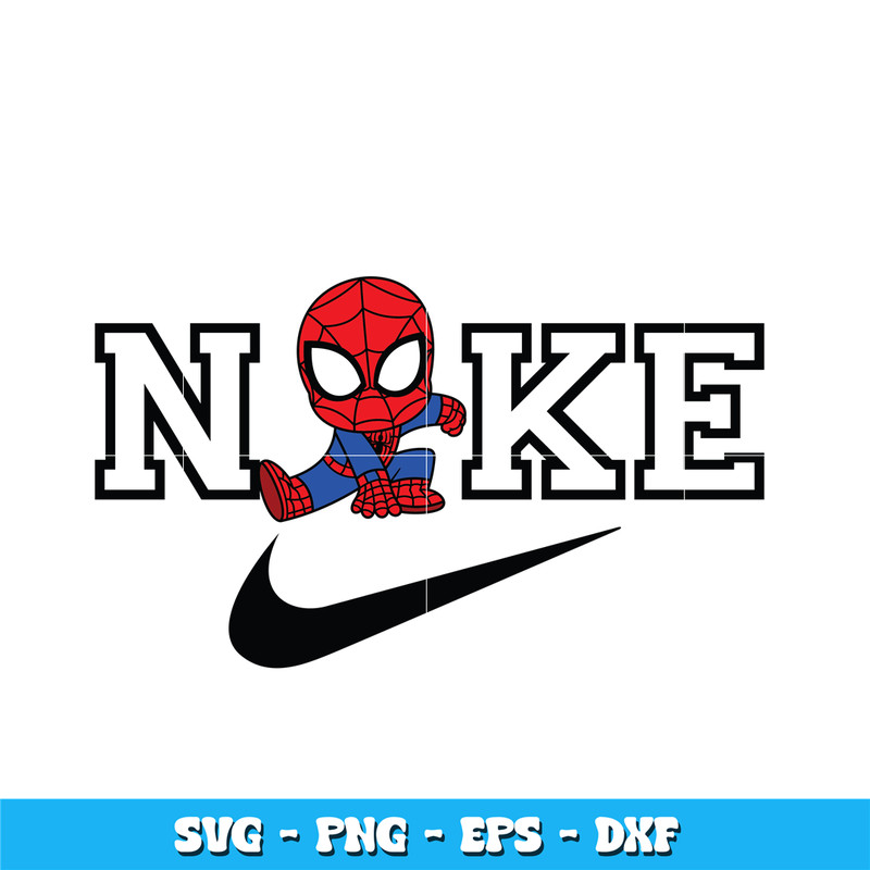 Nike Spiderman chibi svg
