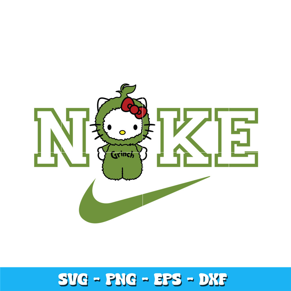 Nike Hello Kitty grinch svg