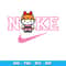 Hello Kitty Powerpuff Girl Nike svg