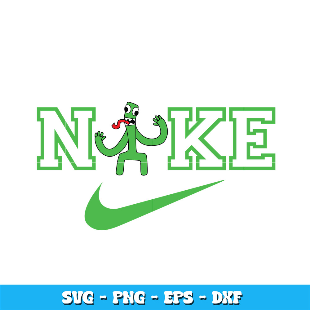 Green Rainbow Friends Nike svg
