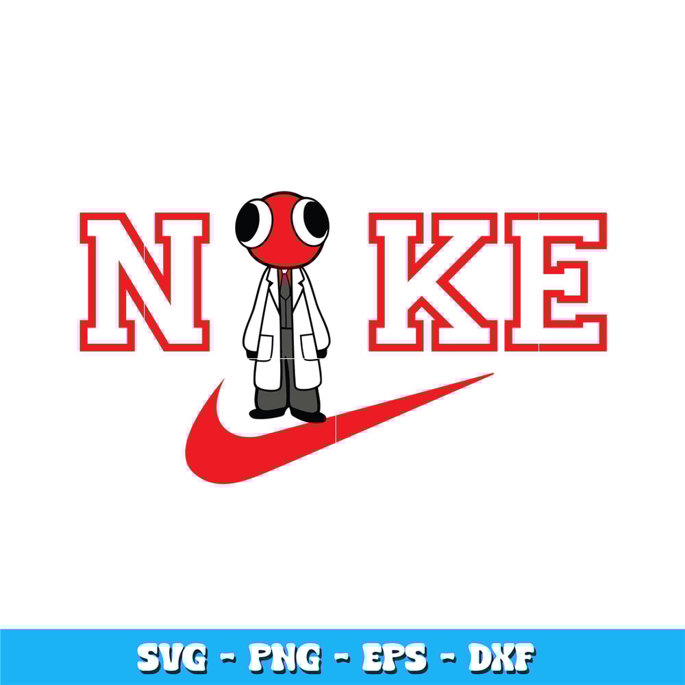 Red the scientist Nike svg