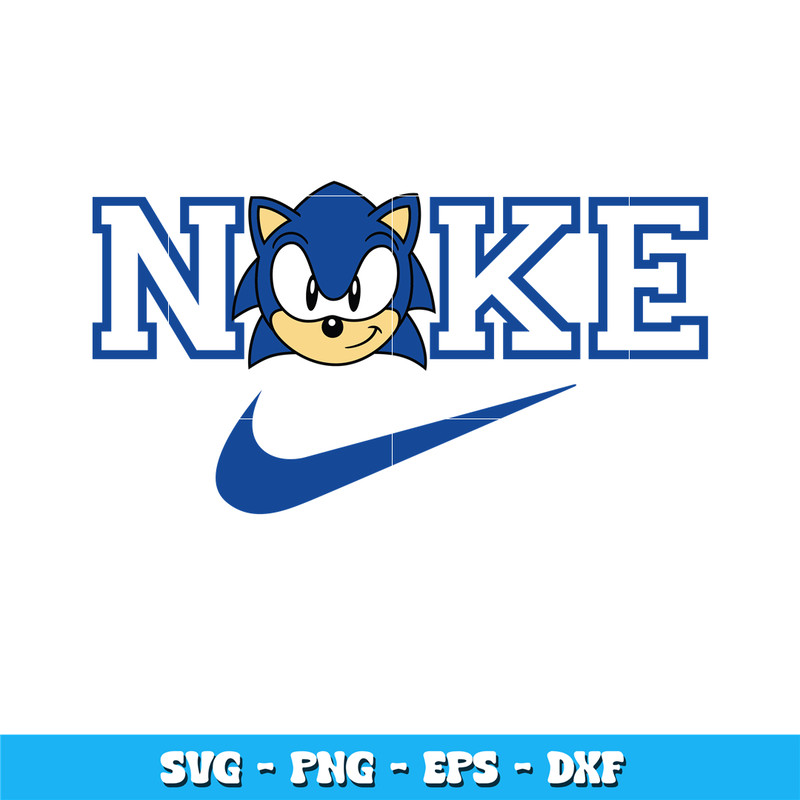 Nike sonic the hedgehog head svg