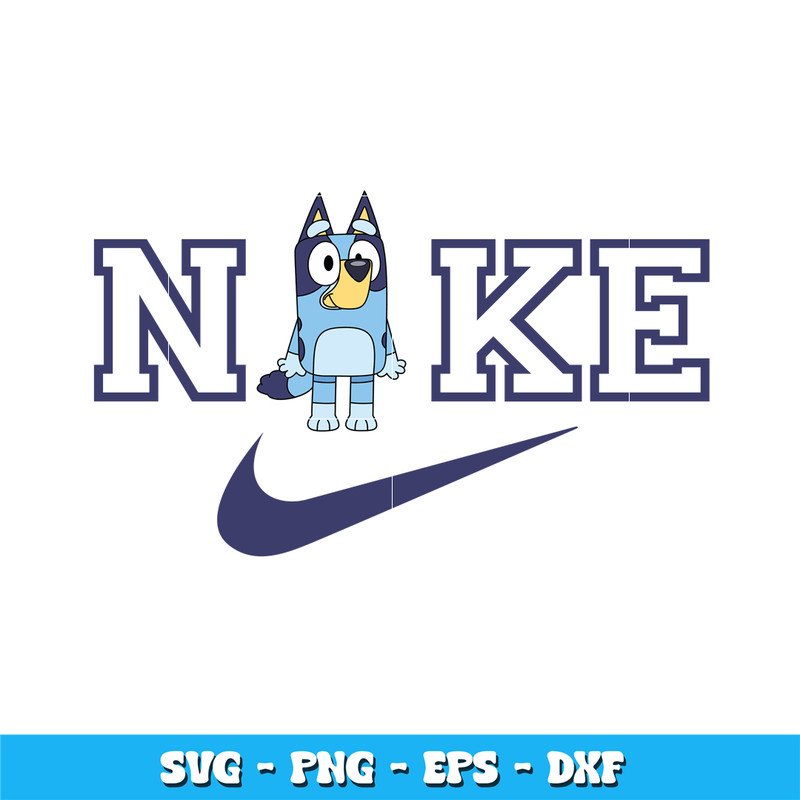 Bluey cartoon Nike svg