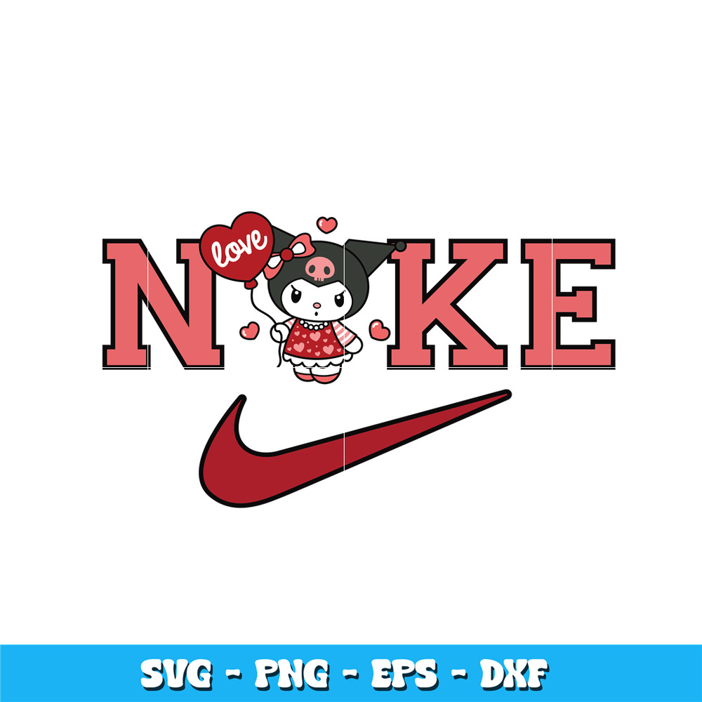 Nike Kuromi love svg