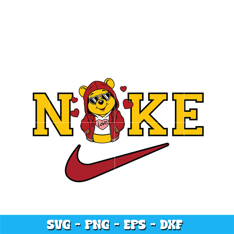 Nike Love Winnie the Pooh svg