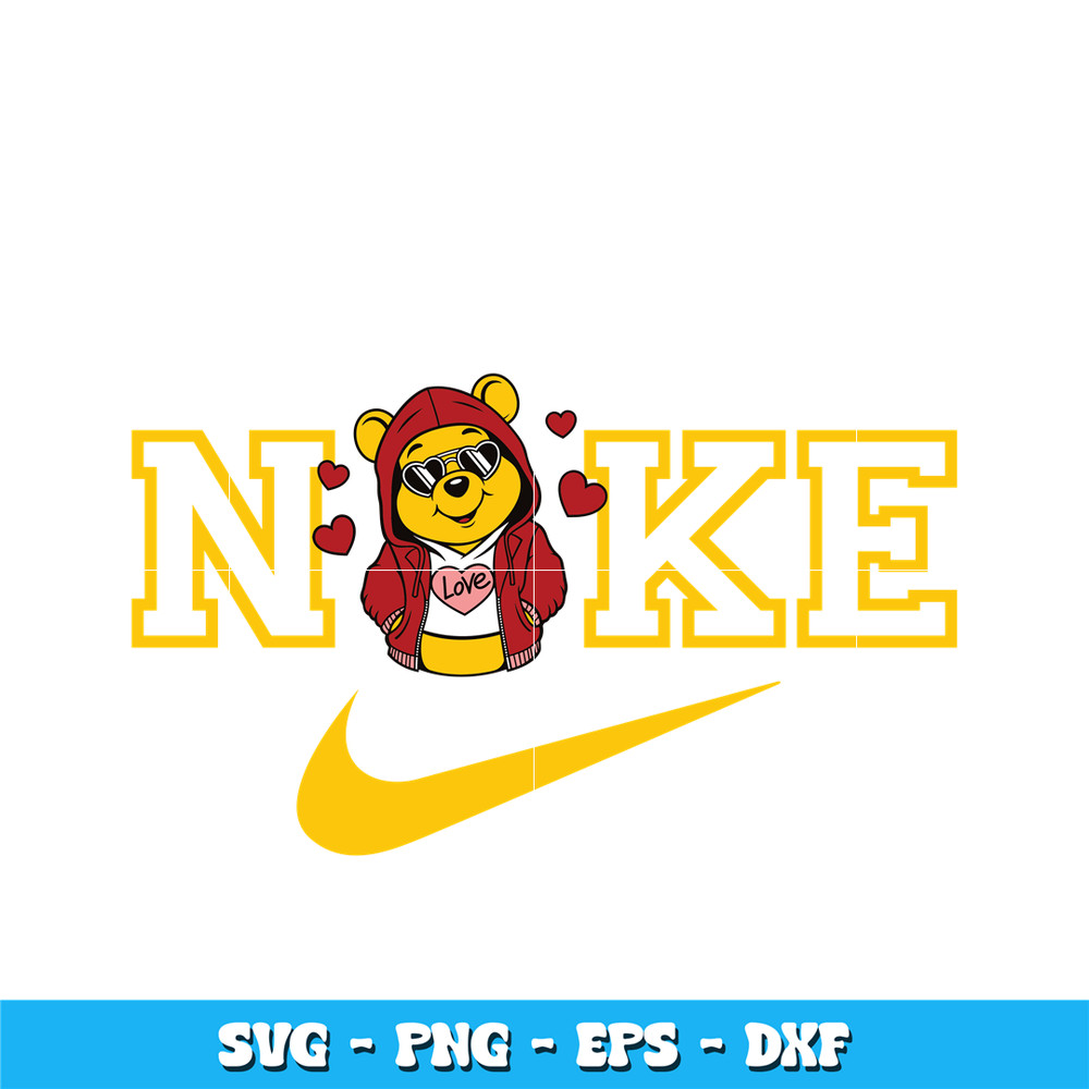Love Winnie the Pooh Nike svg