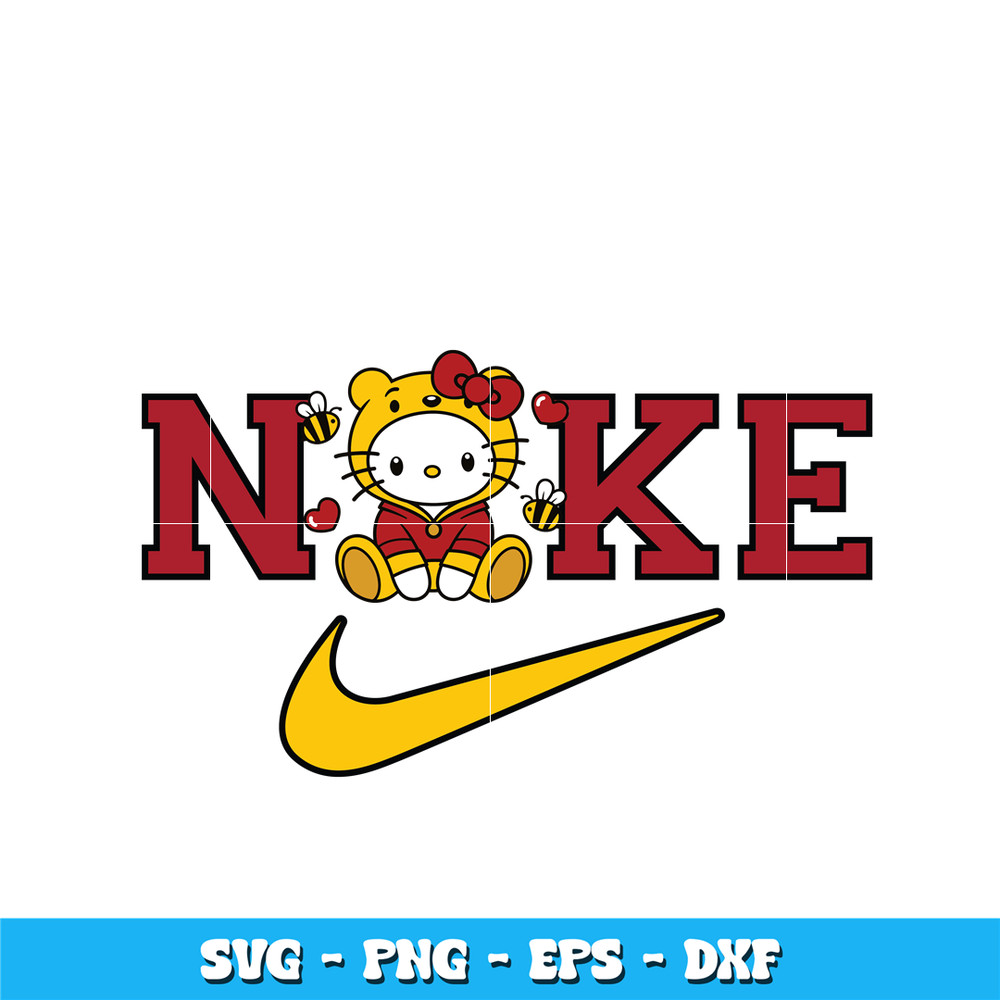 Nike hello kitty pooh svg