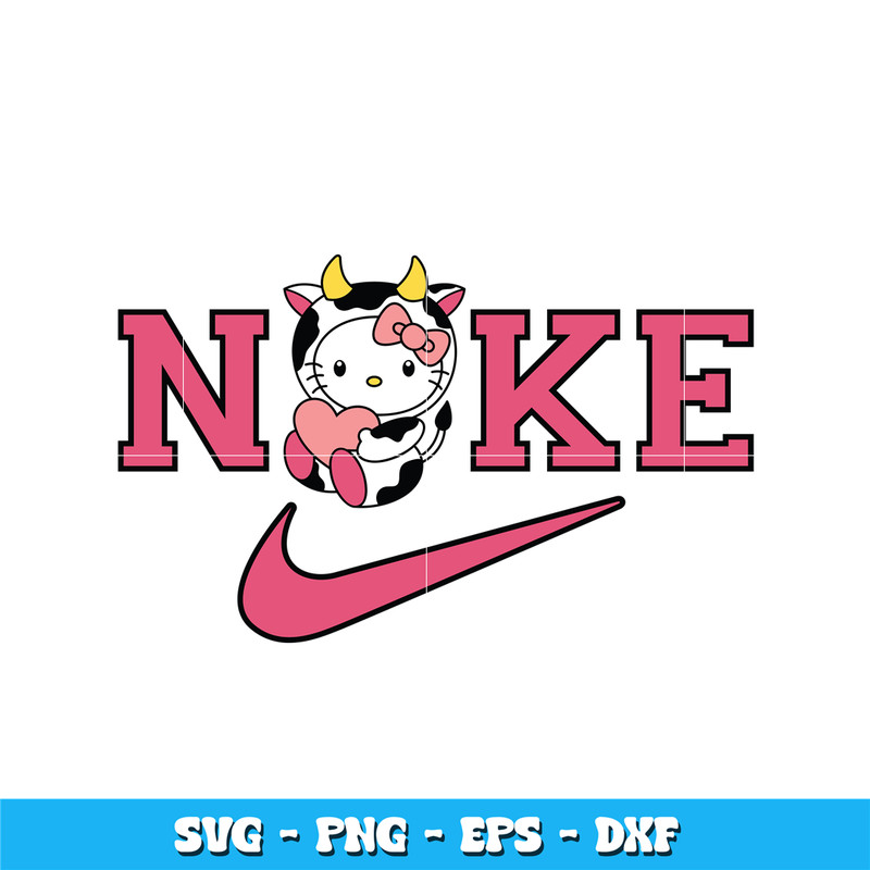 Cute Cow kitty nike svg