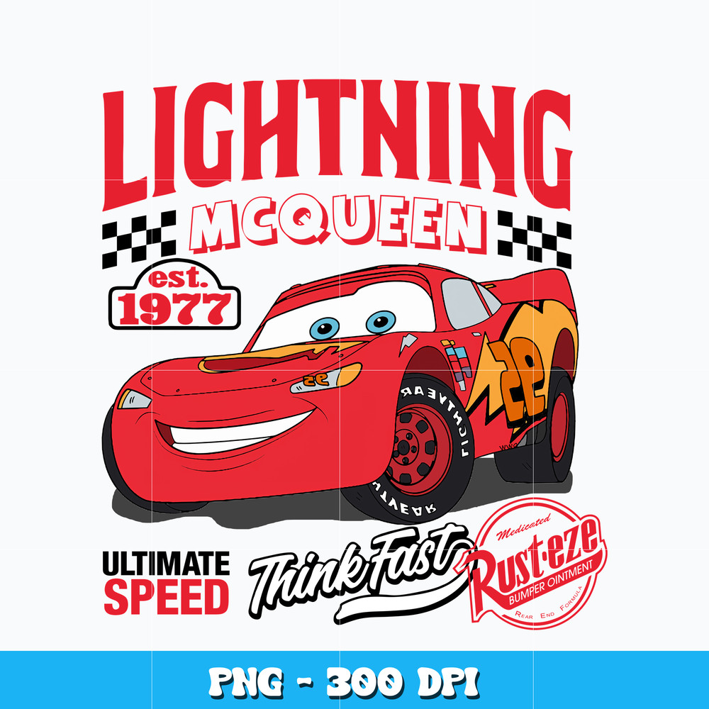 Lightning McQueen design Png