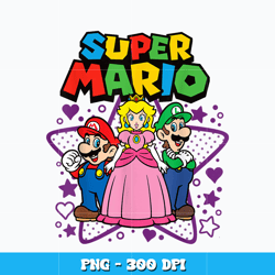 Super Mario design Png, Mario Luigi Princess Peach png, Cartoon svg, Logo design svg, Digital file png, Instant download
