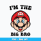 I'm the big bro design Png