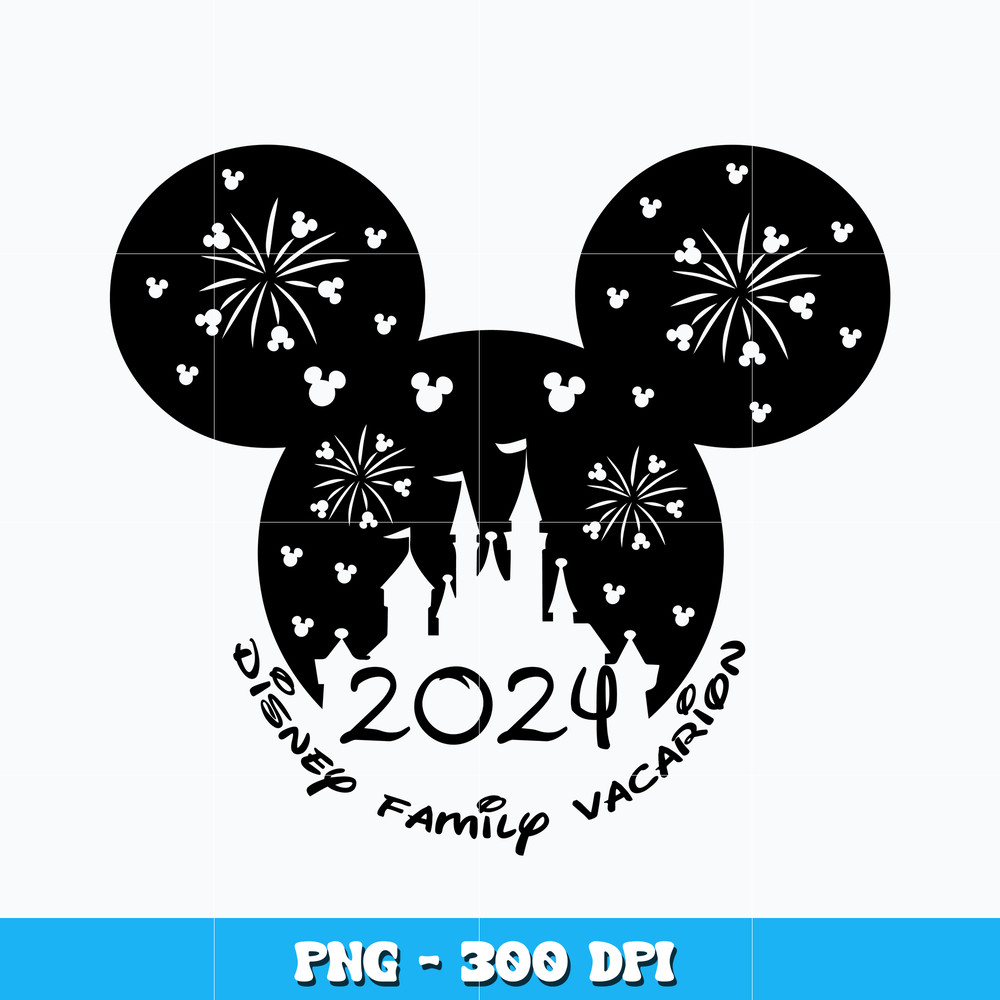 Disney family vacation 2024 Png