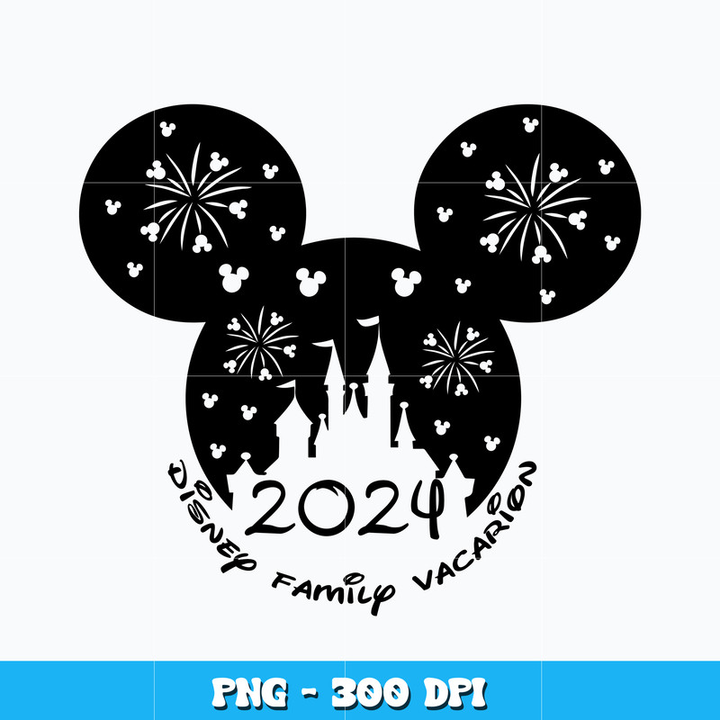 Disney family vacation 2024 Png