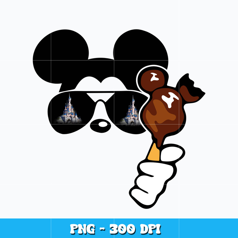 Mickey mouse eating ice cream Png