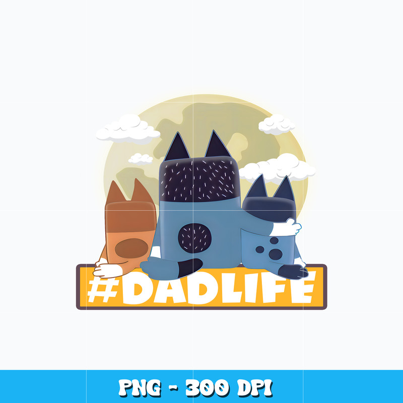 Bluey dad cartoon family png