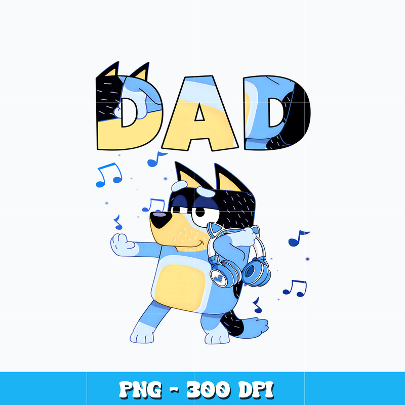 Bluey Bandit Dad design Png