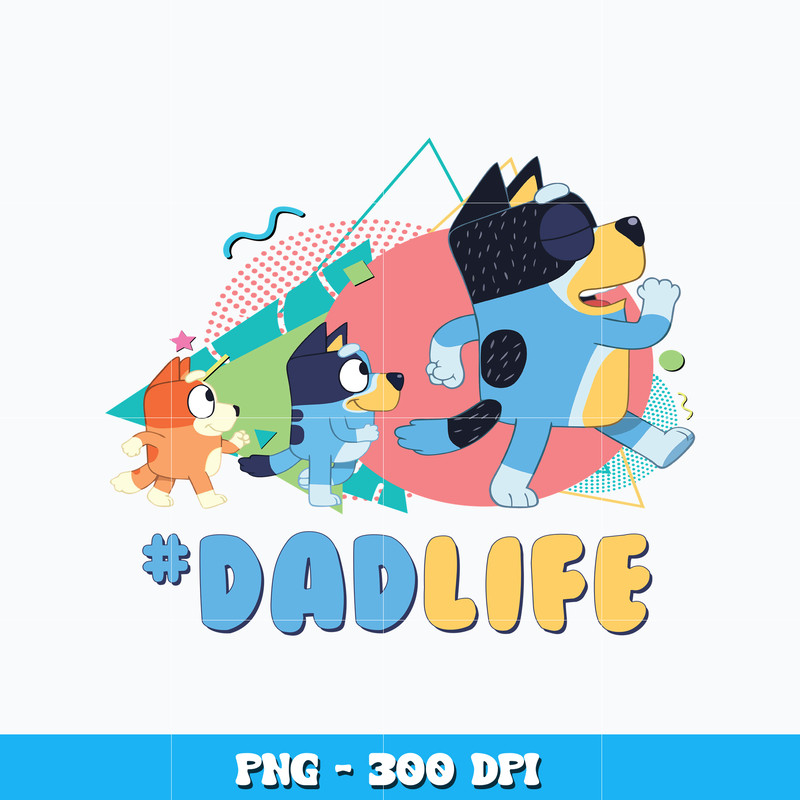 Bluey bandit rad dad cartoon Png