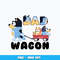 Bluey bandit dad wagon design Png