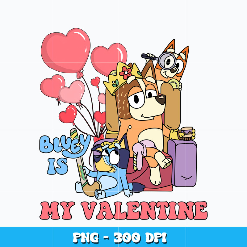 Bluey is my valentine Png