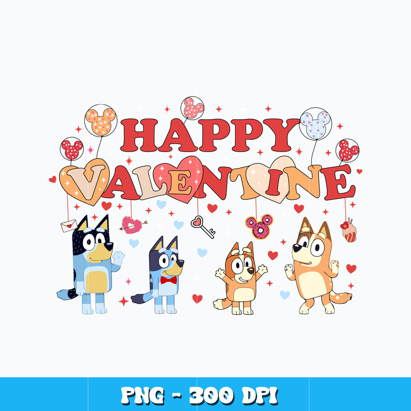Bluey Happy Valentines Png