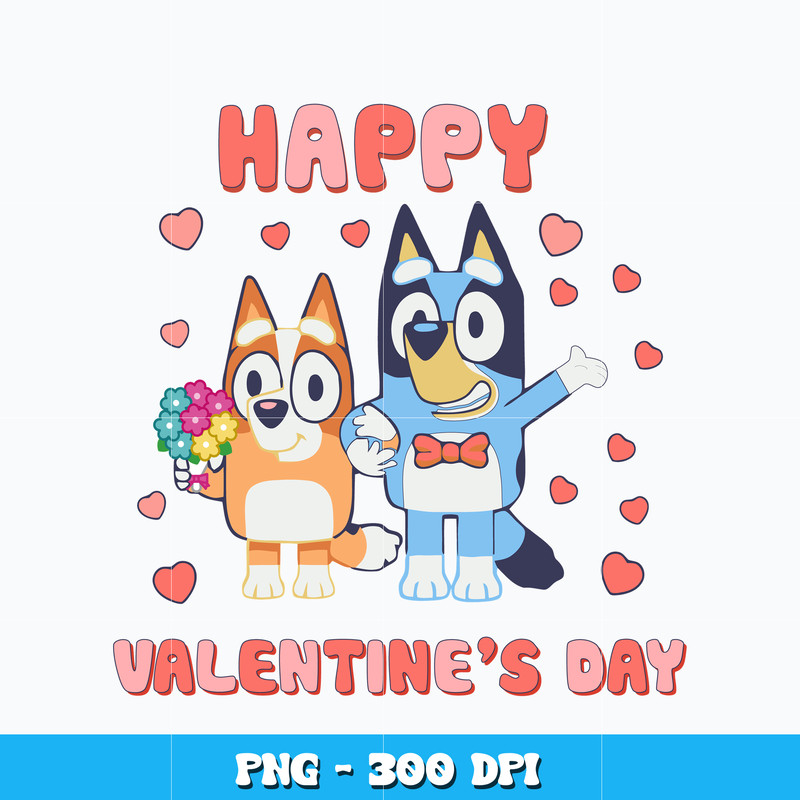 Bluey Happy Valentines Day Png