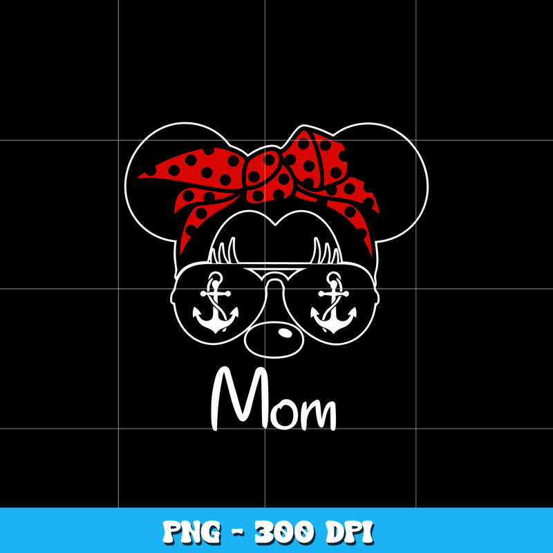Minnie Mouse Bandana mom Png