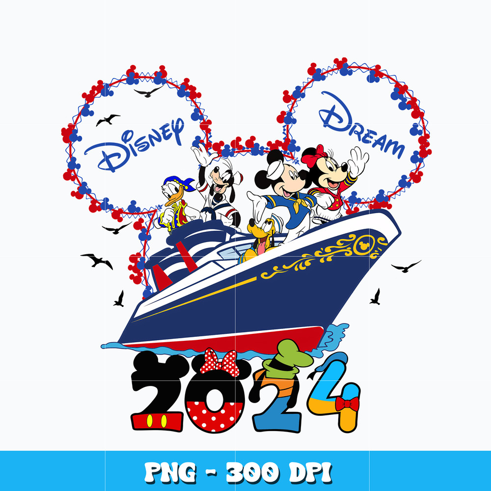 Disney Cruise 2024 cartoon Png