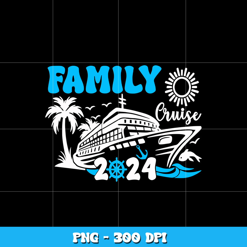Family cruise 2024 logo design png