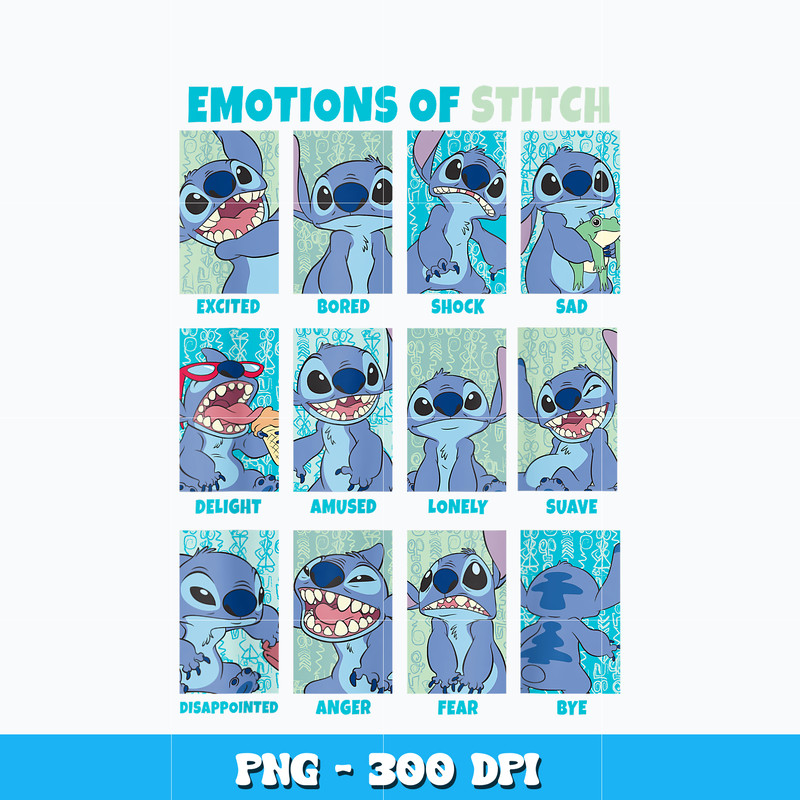 Emotions of stitch png